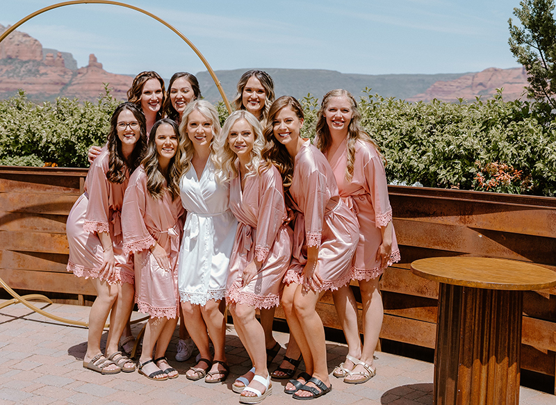 bridesmaids in Sedona Arizona at Agave of Sedona