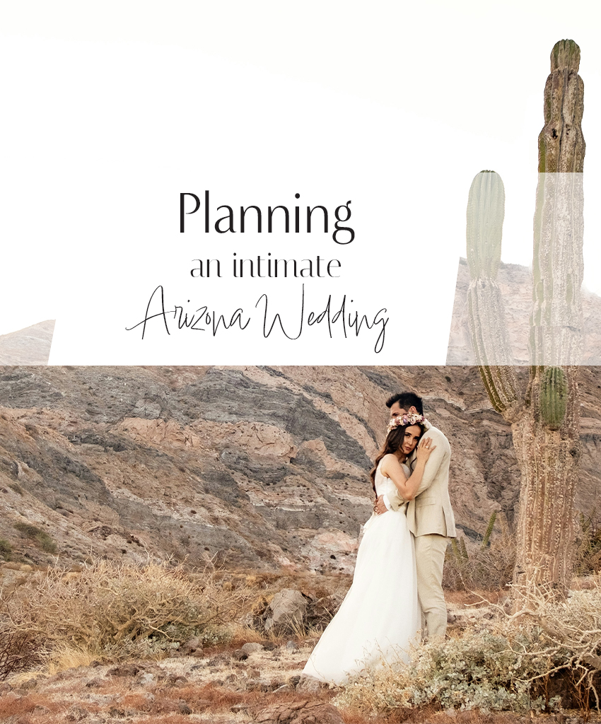 couple enjoying their intimate Arizona wedding that they planned using the local site finestweddingsites.com